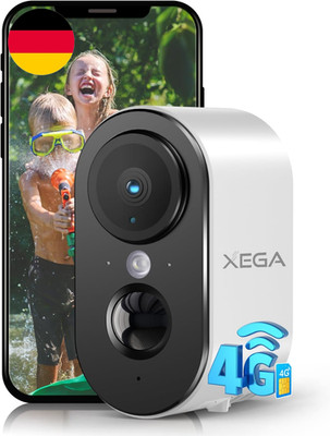 Xega 4G LTE Überwachungskamera Aussen Innen Mit SIM Karte, 2K HD Ohne WLAN Kamer