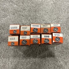 Lot of 10 ELECTRON GE Tubes VINTAGE NEW OLD STOCK.