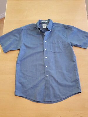 Men's Wrinkle-Free Classic Oxford Cloth Shirt, Traditional Fit Short-Sleeve 