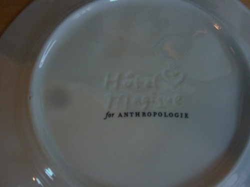 Anthropologie Piatto Insalata Dessert Hotel Magique Love Cuore Verde - Lotto di 2 Usato in Ottime Condizioni - Foto 3 di 3