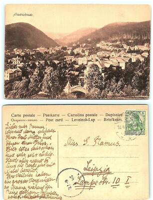 S03-8664, FRIEDRICHRODA, GERMANY 1908 POSTMARKED, POSTCARD