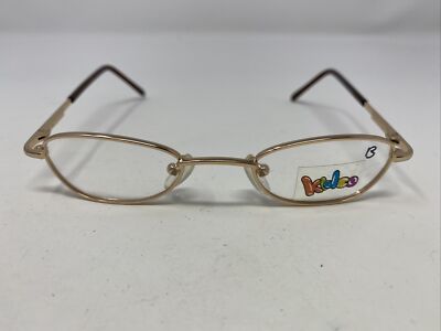 Kidco MINNOW SHINY GOLD 41-18-125 Gold Full Rim Metal Eyeglasses Frame FB28
