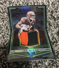 2018 Obsidian Galaxy Gear Relics Joe Mixon Patch 3/25 Bengals Corner Peeling