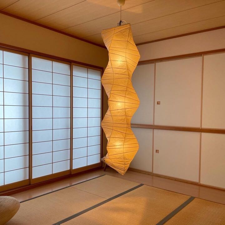 レア 貴重 3灯 vintage akari isamu noguchi ISAMU NOGUCHI akari long pendant light 3 lights vintage