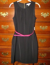 NWT XXI Essentials Sleeveless Little Black Dress Sheath abt Knee Length Small