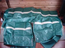 Vintage Ford Mustang Seat Covers Set 5 Pieces Bench Seat Cal-tex Green White Str