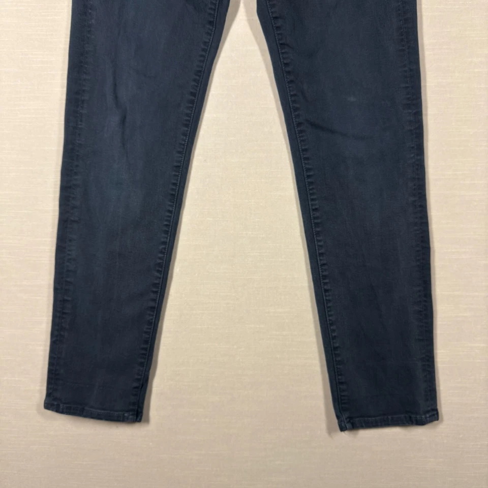 Pantalones de mezclilla Red Engine para mujer 25 azules ajustados Jim botón mosca novio ajustados Foto 4 de 4