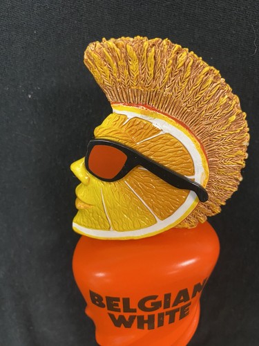 SHOCK TOP BELGIAN WHITE Beer Tap Handle 12" Tall Mohawk Guy FREE SHIP - Picture 9 of 18