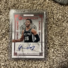 2019 Chronicles Apprentice Signatures Red Quinndary Weatherspoon Rookie Auto RC