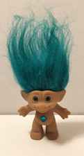 VTG Ace Novelty Company Aqua Gem Belly Troll Doll