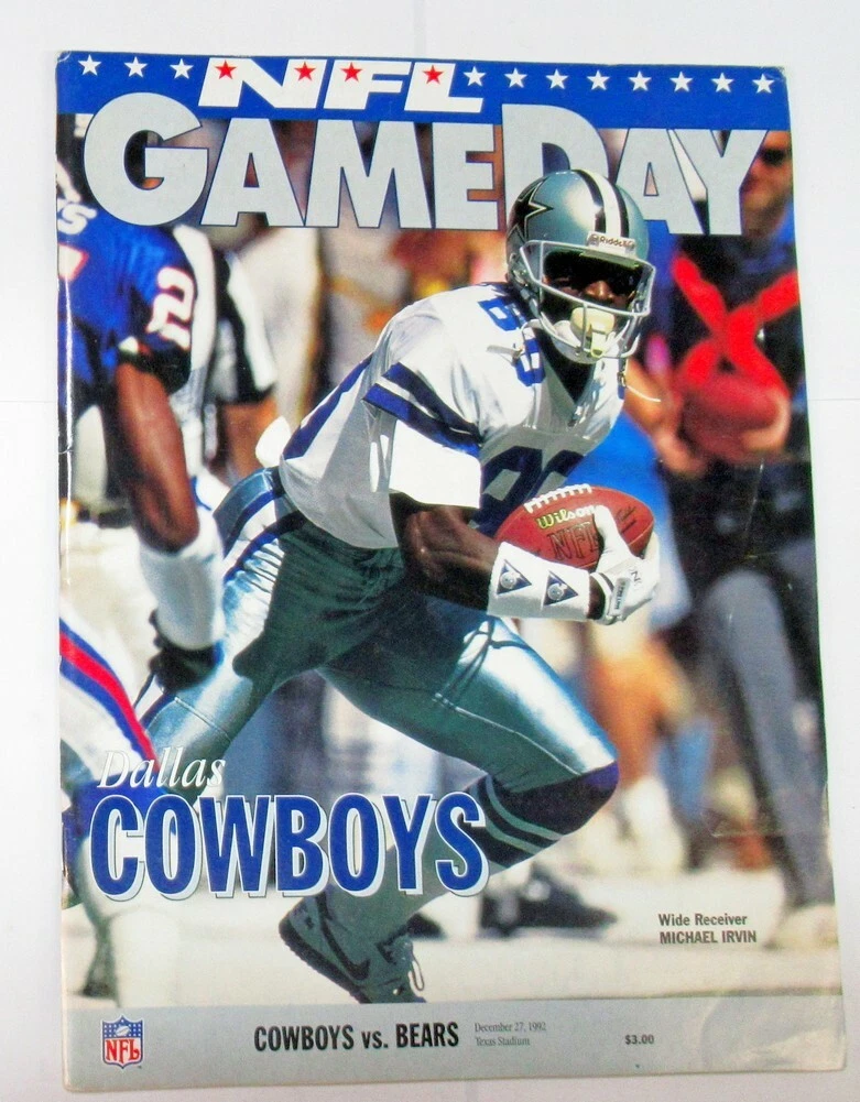 2016 Cowboys v Bears Program 12 27 Michael Irvin Texas Stadium