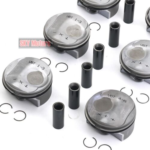 6x Pistons & Rings Set Φ96mm For Porsche Panamera Macan S 4S GTS 970 95B 3.0T V6 - Picture 2 of 6