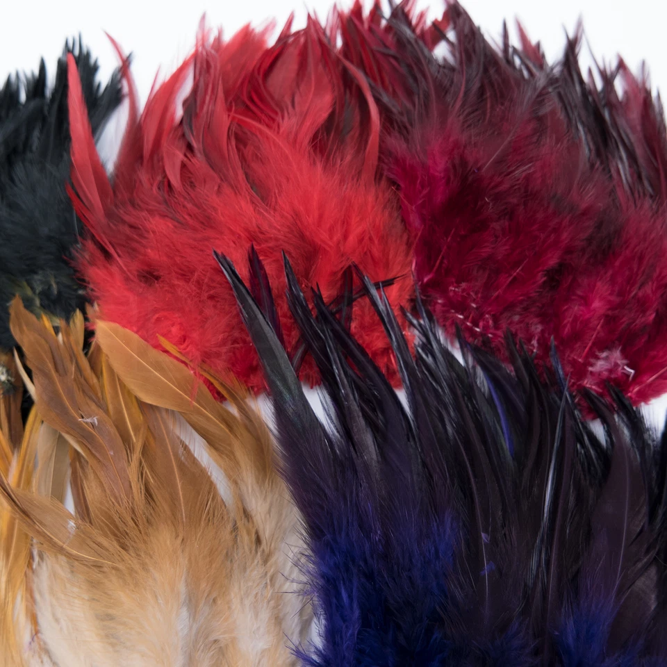 SILLA DE MONTAR WOOLLY BUGGER HACKLE - Hareline Fly Titing plumas encordadas 6" - 7" ¡NUEVA! Foto 2 de 3