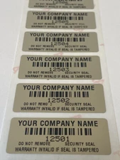 [QTY 100] CUSTOM PRINTED WARRANTY TAMPER EVIDENT VOID LABELS STICKERS SEALS