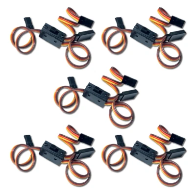 ✅ 5x Stromversorgungskabel mit Ladekabel Schalterkabel JR Graupner Futaba 3x BEC