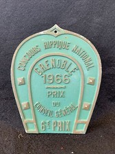 CHEVAUX PLAQUE CONCOURS Hippique 6éme Prix Du Conseil Général Grenoble 1966