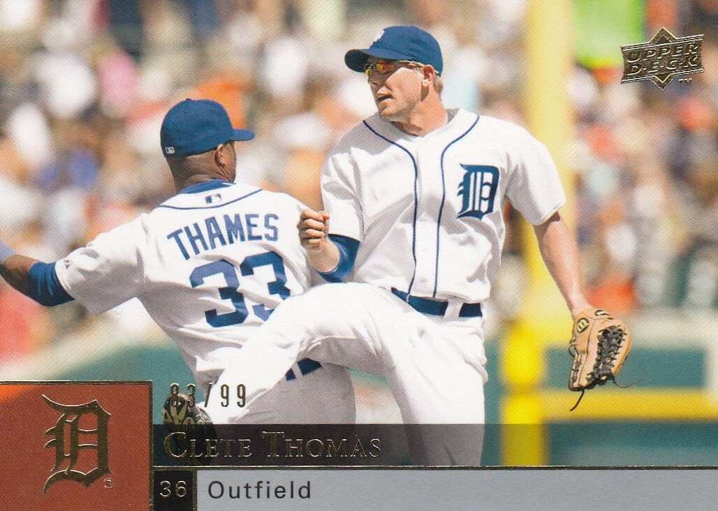 CLETE THOMAS /99 UPPER DECK UD GOLD DETROIT TIGERS #636 2009 09