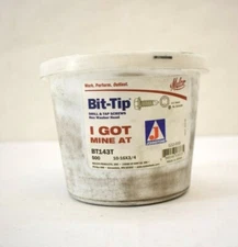 Bit Tip BT143T Hex Washer Head Drill & Tap Sheet Metal Screws 10-16x3/4 500 Pcs