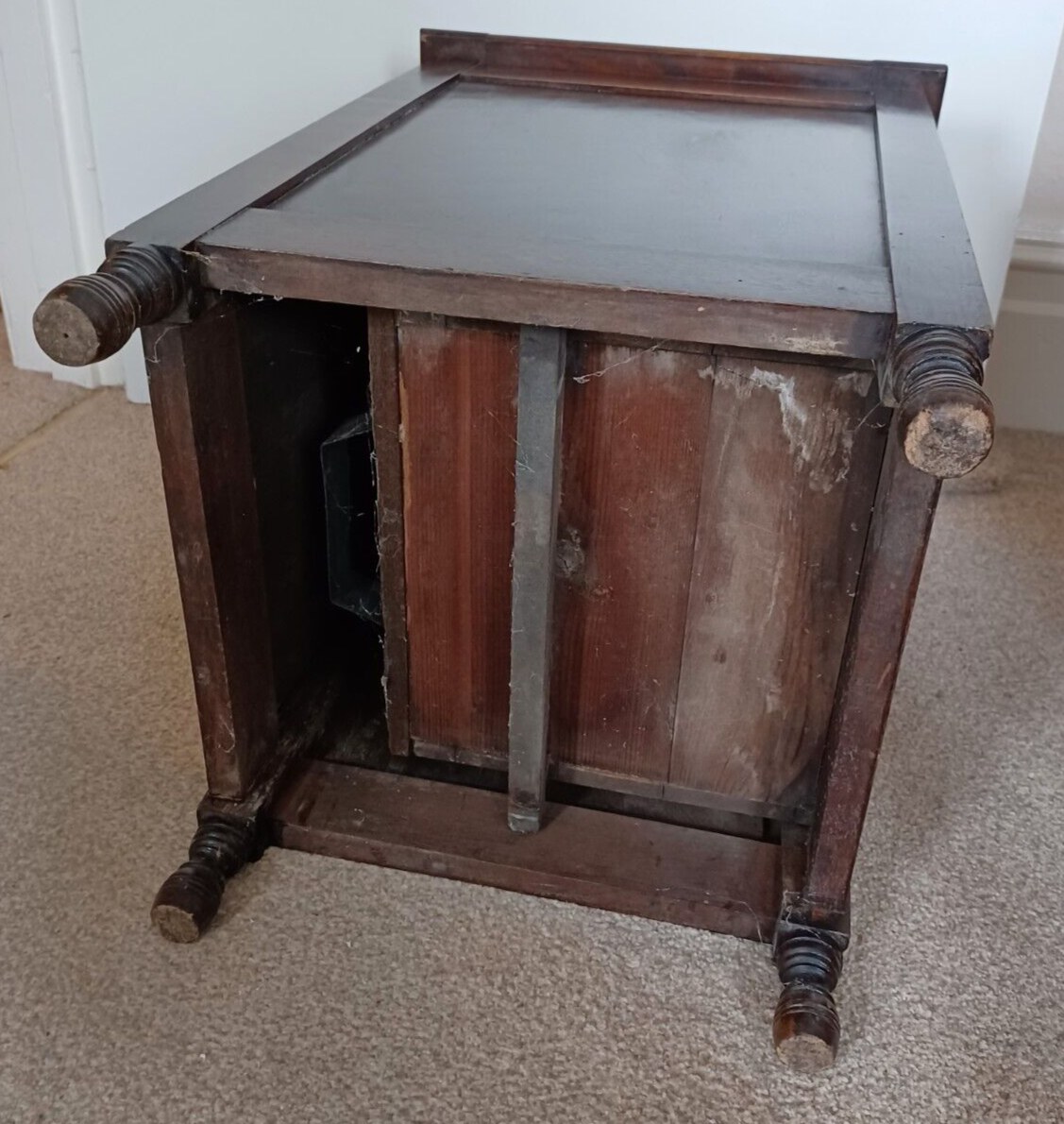 Vintage small carved wooden Purdonium coal scuttle eBay
