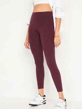 NWT Old Navy Women's High-Rise Jersey Leggings Legging Pants Red Raisin L XL XXL
