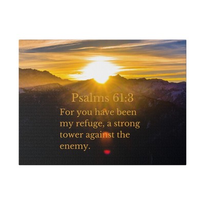 Psalms 61:3 Matte Canvas, Stretched, 0.75''