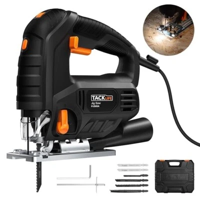 TACKLIFE 850W Orbital Stichsäge 3000SPM 6 Blätter 3M Schnur 80mm Holz 8mm Metall