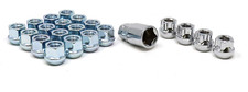 Chrome M12x1.50 Open End Bulge Acorn Lug Nut Kit With Wheel Locks 20 Pack