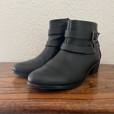 Vionic Hope Mana Black Leather Boots Size 11