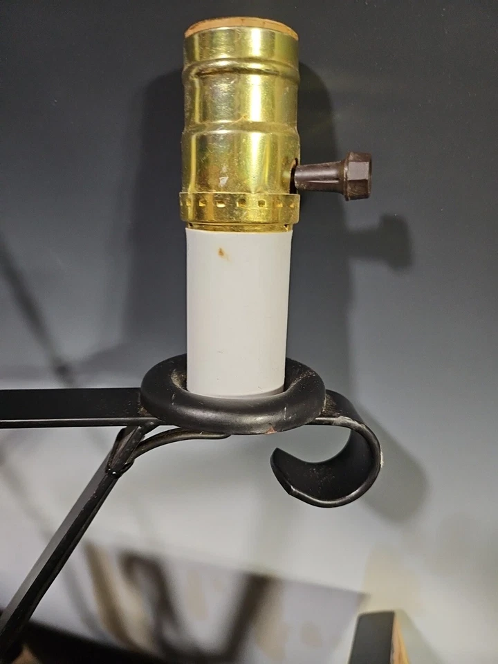 SET OF 3 Vintage Wrought Iron Sconce Wall Lamp SWIVEL Bracket Rotates Lamp 20x12 - Image 2 of 4