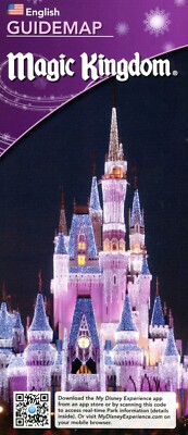 2013 Cinderella Castle Dream Lights - Magic Kingdom Christmas Fold Out Guidemap