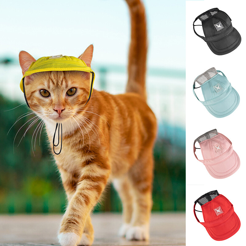 Pet Baseball Cap Dog Outdoor Headwear Mesh Hat Sun Hat 