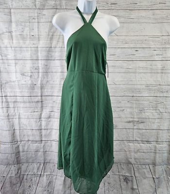 Wild Fable Womens Halter Dress Sz 2XS Solid Green