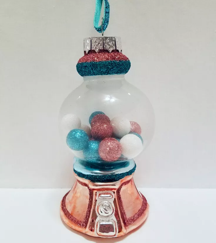 Glass Gumball Machine Ornament