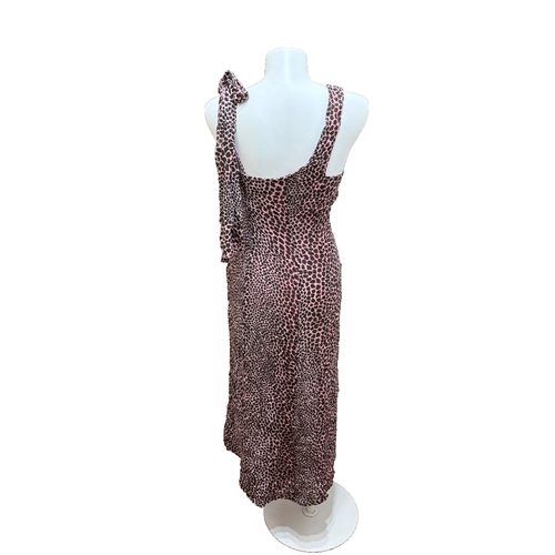 blumarine leopard print pink brown rayon dress italy sz i 44 d 38 - Picture 18 of 22