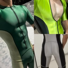 AMORESY Men Shiny Glossy Tracksuits Jumpsuits Bodysuit Romper Overalls Suits