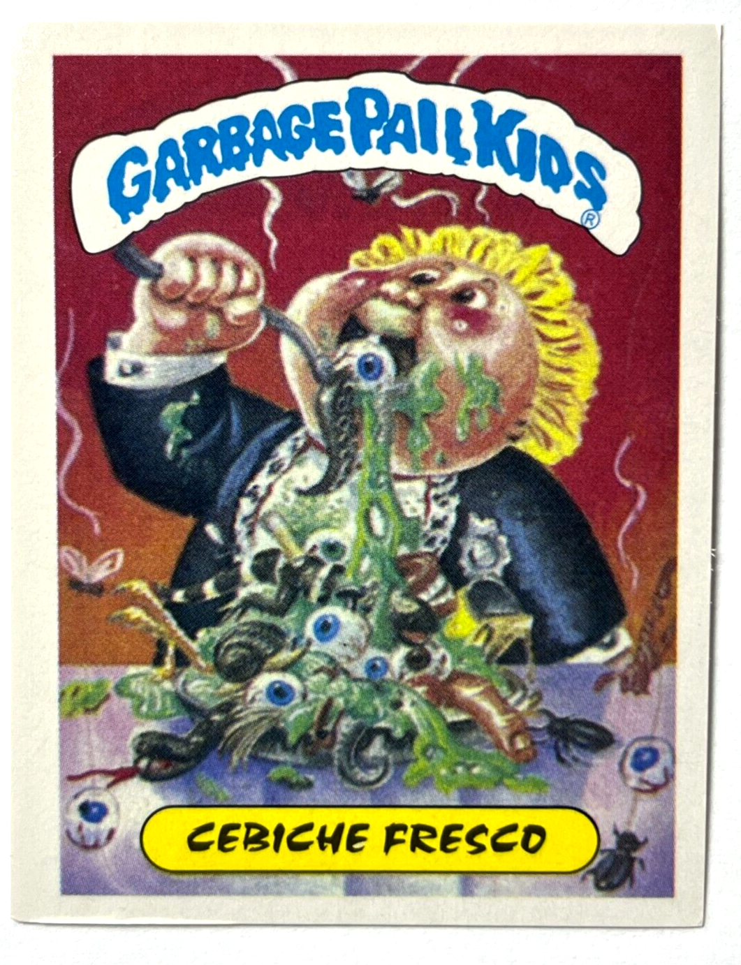 1988 Garbage Pail Kids Sticker Reedition 023 Yicchy Mickey Peru Edition