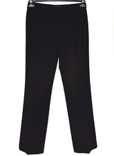 RALPH LAUREN Black Label Wool Black Straight Leg Flat Front Pants Size 6