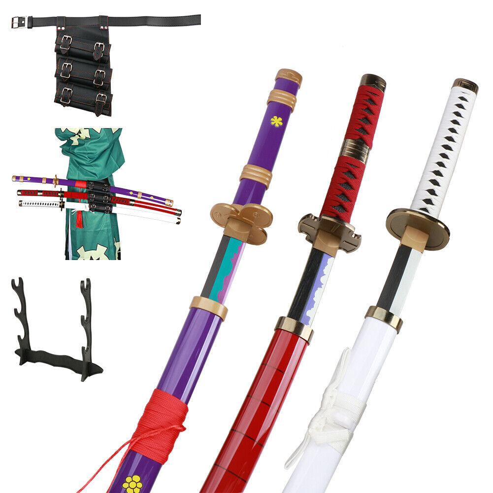 41'' One Piece Roronoa Zoro Sword Cosplay Enma Kitetsu Shusui Wado Katana  Swords