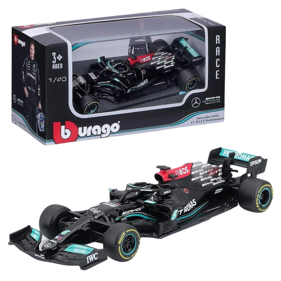 Bburago Mercedes Benz AMG F1 W12 EQ Power+ #44 Lewis Hamilton Formel 1 2021 Modellauto - 1:43