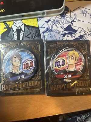 Haikyuu Official Japanese Limited Jumpshop Birthday Pin Osamu Miya Atsumu Miya