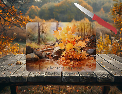 Fall 11 x 8 Tempered Glass Cutting Board~FREE ship~your CHOICE~Gift~ mountains