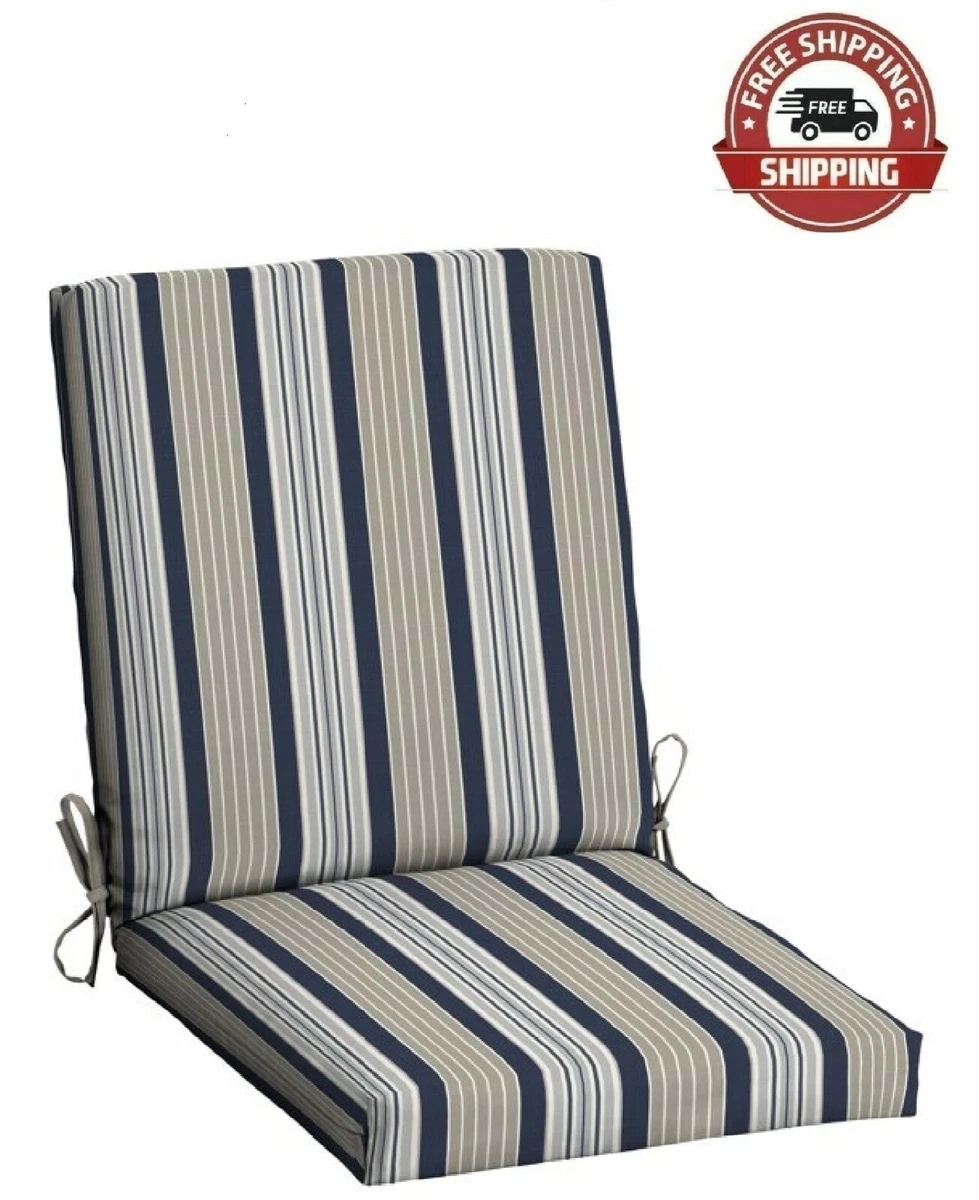 Mainstays Outdoor Chair Cushions High Back Patio Dark Blue 43