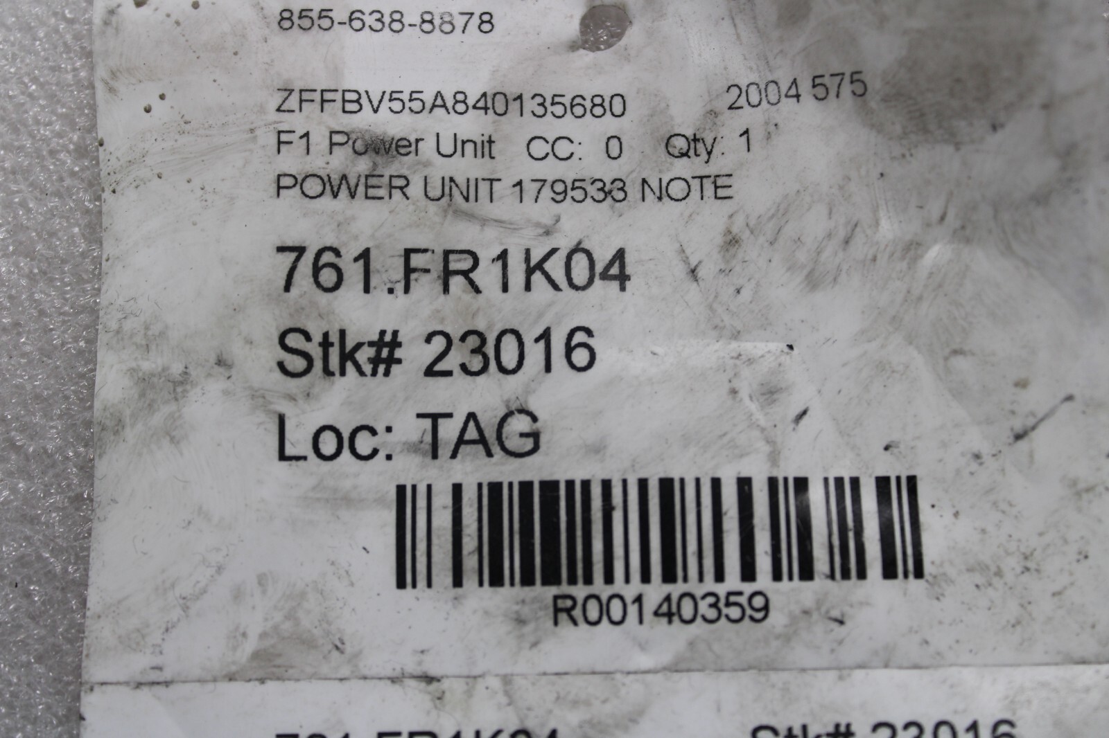 Ferrari 360, F430, 575, Enzo, F1 Hydraulic Power Unit, Dmg, Used, P/N 179533