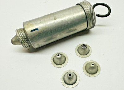 Vintage Small Aluminum Cake Decorator With 5 Discs