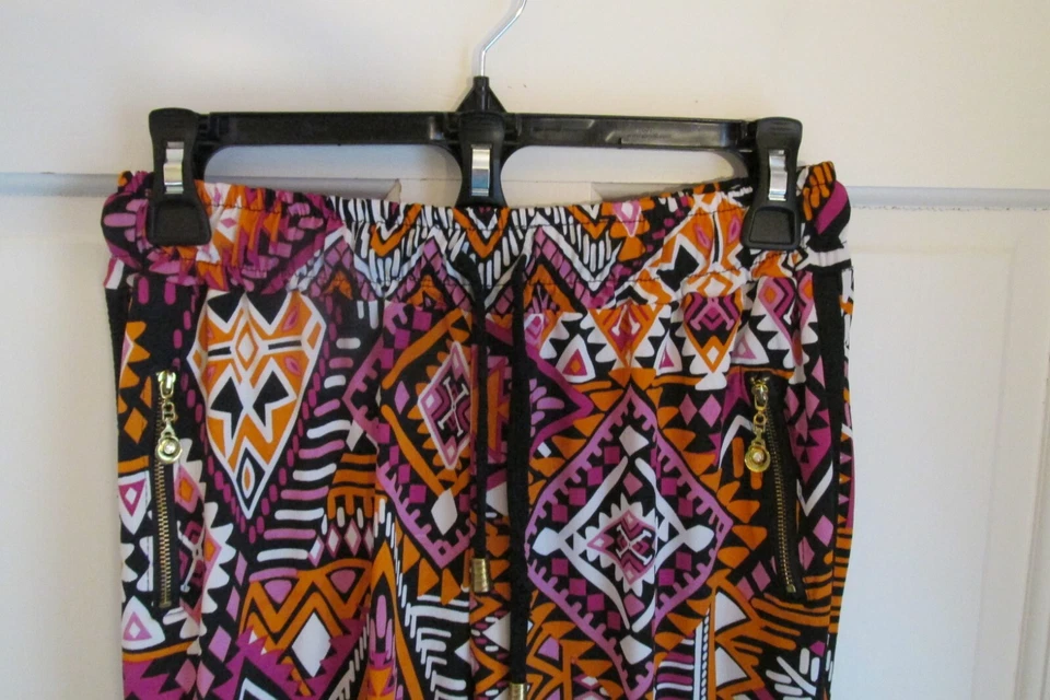 Jogger hippie ceñido cintura elástica estampado abstracto boho talla L Yelete Foto 2 de 4