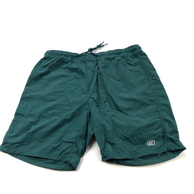 Obey Medium (Fit 32In) Surf Swim Board No Stretch 7'' Shorts Green