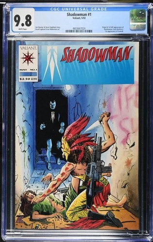 Shadowman #1 CGC NM/M 9.8 White Pages Origin and 1st Appearance! 1992