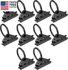 10-Pack Heavy Duty Steel E-Track O-Rings Tie-Down Anchors, for Trailers, Trucks