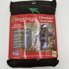 FROGG TOGGS Ultra-Lite2 Waterproof Breathable Rain Suit Men’s M/L Khaki
