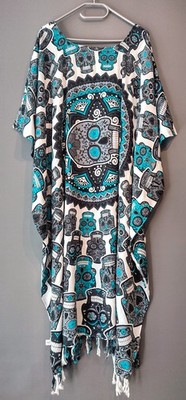 Kaftan Maxi Kleid AFRIKA MASKE 2XL 3XL 4XL 52 54 56 58 60 -C683